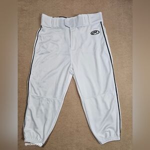 Rawlings Men's Launch Piped Knicker Baseball White Pants Size M